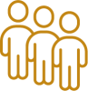 Icon with three people