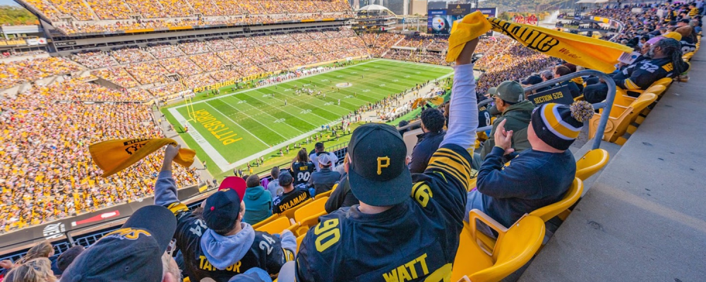 Steelers fans looking at Heinz Field